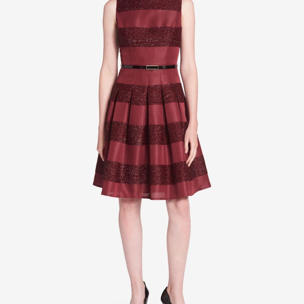 Tommy Hilfiger metallic striped party dress New
